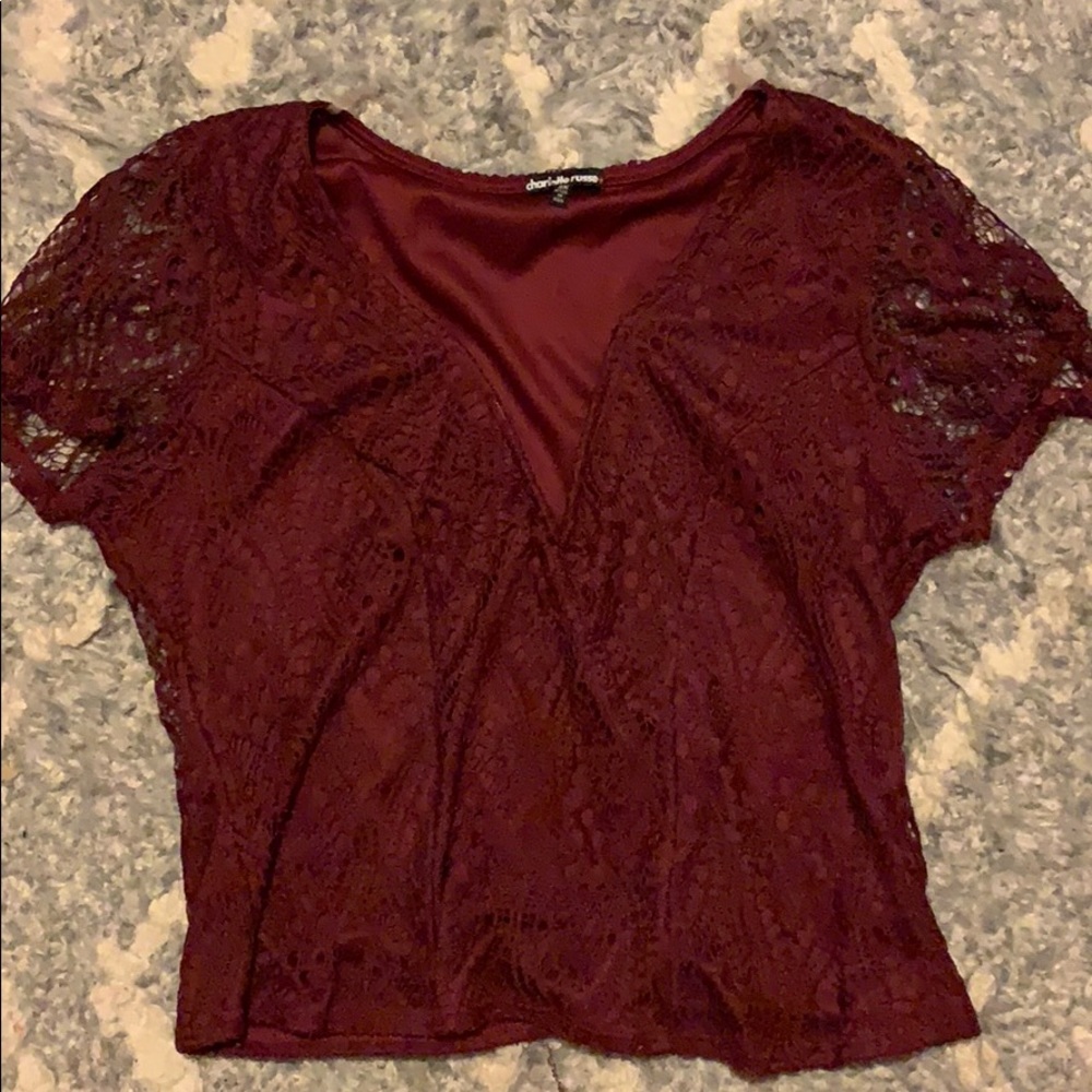 Cranberry crop top
